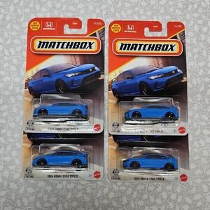 New Matchbox 2024 Blue 2024 Honda Civic Type R Qty. 4